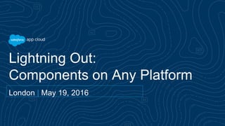 Lightning Out:
Components on Any Platform
London | May 19, 2016
 