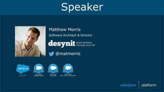 Matthew Morris
Software Architect & Director
Speaker
@matmorris
 