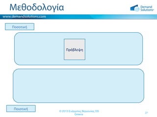 Μεθοδολογία
Ποσοτική

Πρόβλεψη

Ποιοτική

© 2013 Ευάγγελος Βέργουλας DS
Greece

27

 