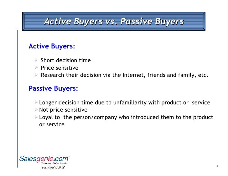 Reaching Passive Buyers