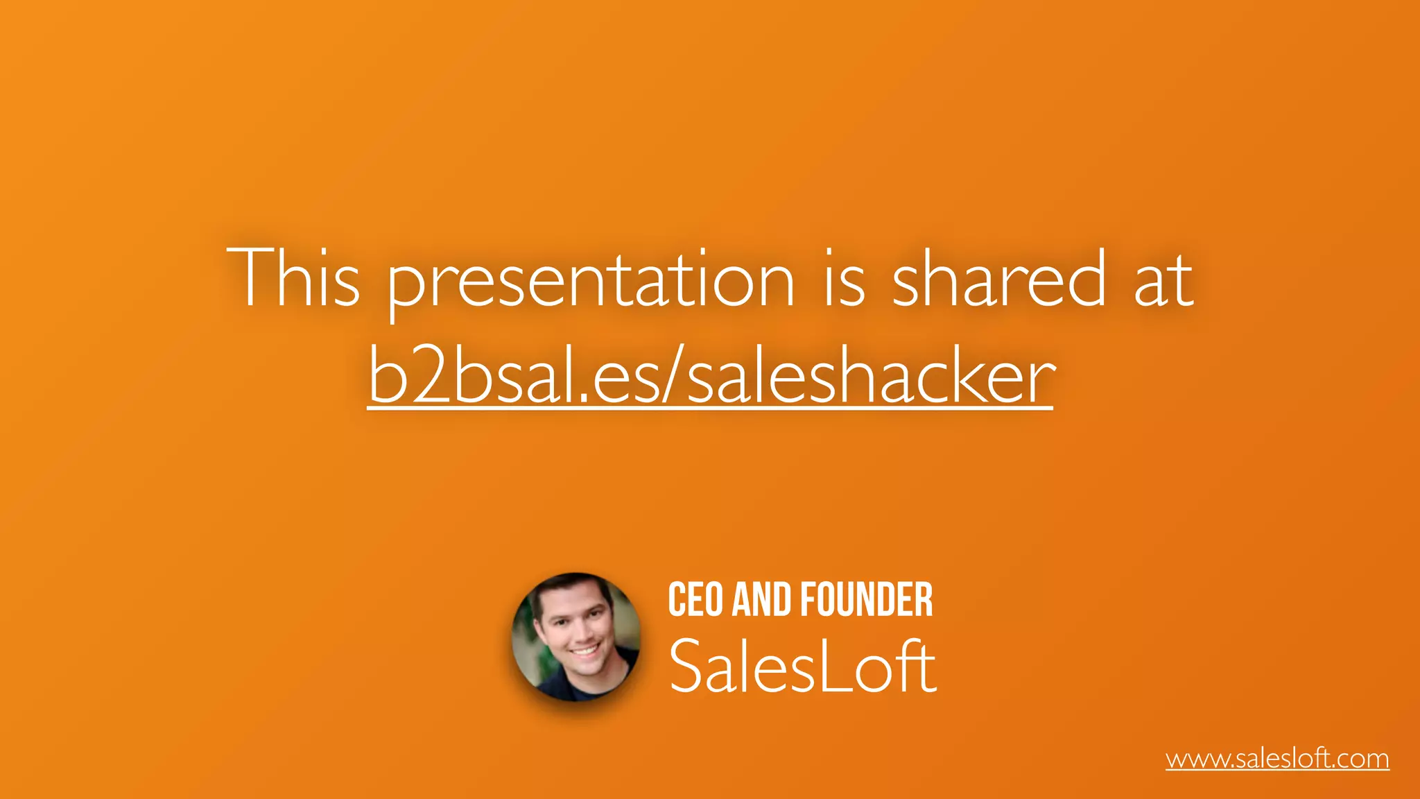 Sales Hacker Conference Kyle Porter