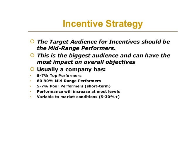 Sales Incentive program examples