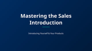 sales introduction, first lesson, powerpoint | PPTX