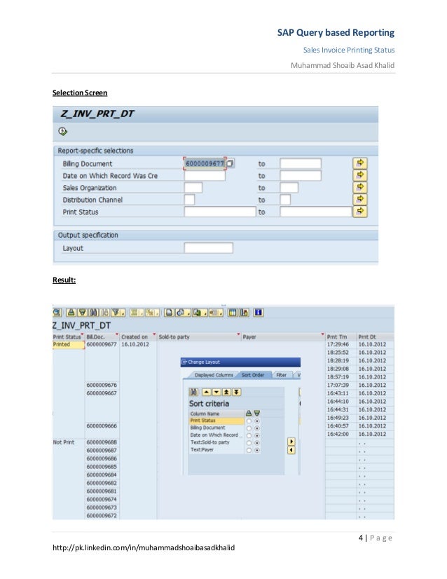 sap sales invoice print status