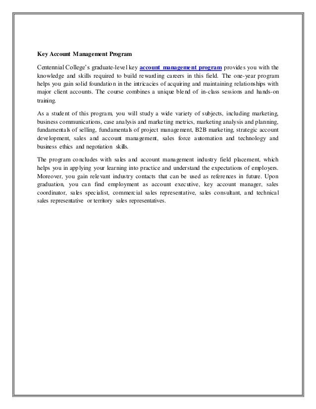key account manager job description
