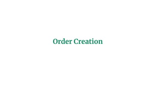 Order Creation
 