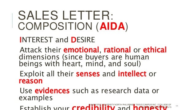 Aida Sales Letter Example