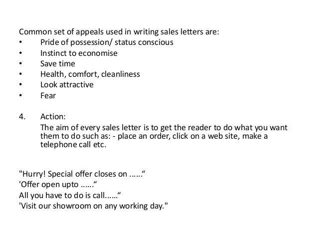 Sales Letters