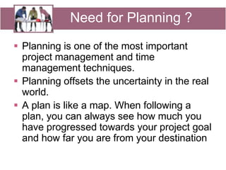 Sales Management      Planning is preparing a sequence of action steps to achieve some specific goal.What Is Planning ?