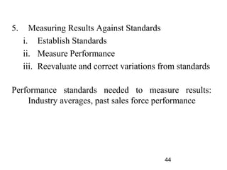 5.     Measuring Results Against Standards
     i. Establish Standards
     ii. Measure Performance
     iii. Reevaluate a...