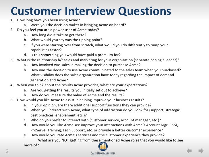 Sales Management - Capturing Voice of the Customer