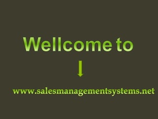 Sales management systems