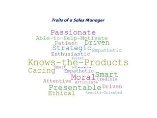 Traits of a Sales Manager
 