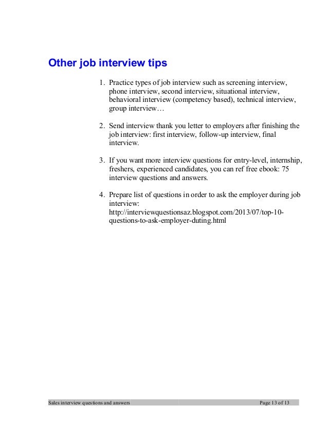 phone interview questions and answers examples