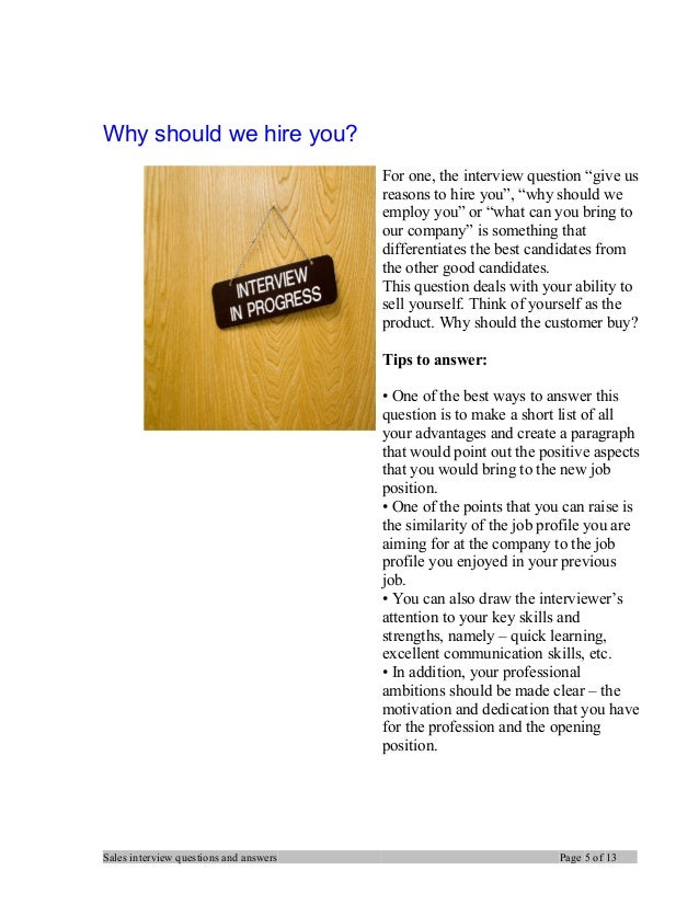 sales manager interview tips