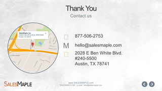 www.SALESMAPLE.com
SALESMAPLE INC. | e-mail: hello@salesmaple.com
Pricing Tiers
 