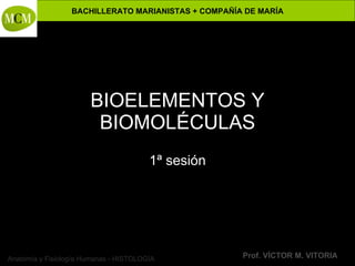 BIOELEMENTOS Y BIOMOLÉCULAS 1ª sesión 