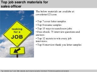 Sales officer cover letter