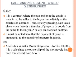 Immaterial Transfer Sales of goods act 1930 | PPTX