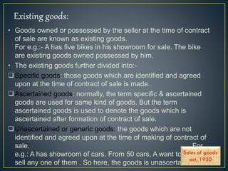 Sales of goods act,1930