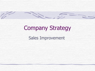 Company Strategy Sales Improvement 