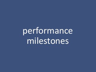 performance
milestones
 