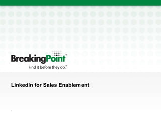 LinkedIn for Sales Enablement 1 