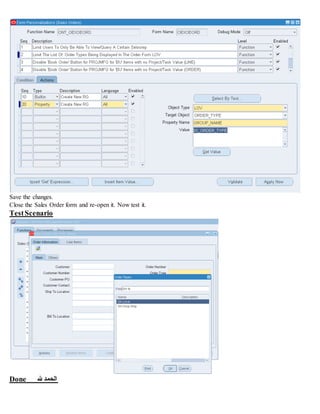 Oracle EBS R12 Sales order personalization | DOCX