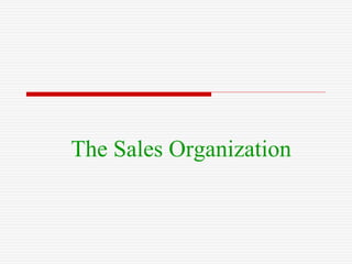 The Sales Organization
 