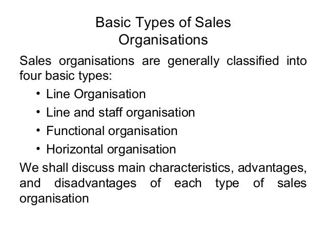 types of sales organisation structure Functional structure under a functional structure, an organization is divided into defined activities, such as production, marketing or sales each functional group is managed individually. types of sales organisation structure Functional structure under a functional structure, an organization is divided into defined activities, such as production, marketing or sales each functional group is managed individually.