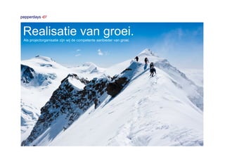 Realisatie van groei.
Als projectorganisatie zijn wij de competente aanbieder van groei.
 