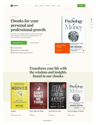 Creative Online Book Strore or Product Sales Page Design by Elementor