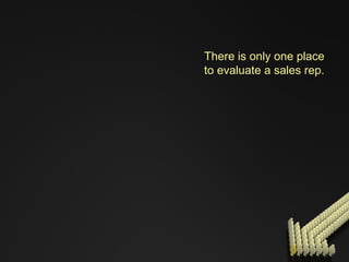 There is only one place to evaluate a sales rep. 