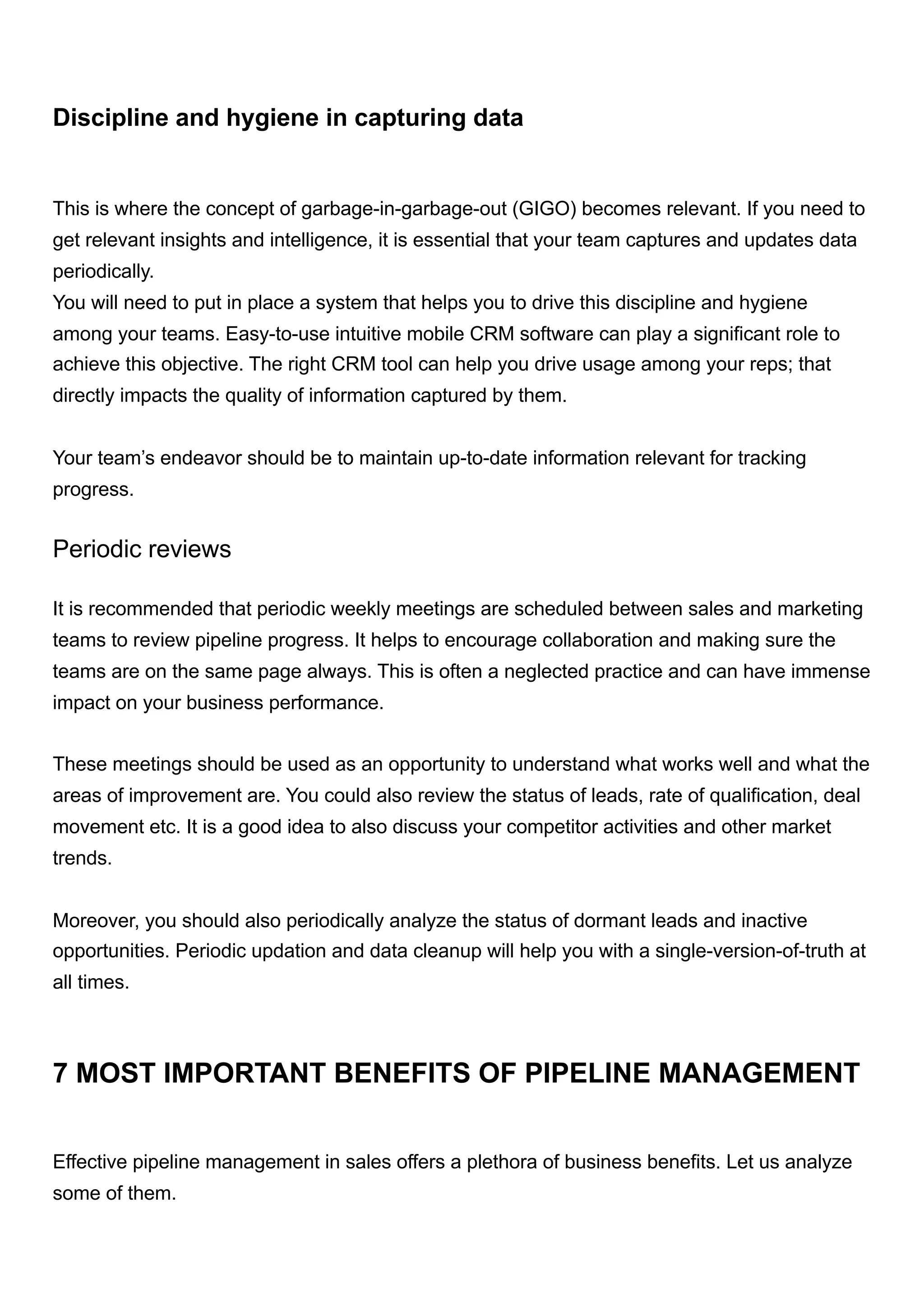 How Do I Score My Reps on Pipeline Hygiene?