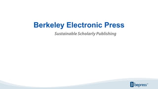 Berkeley Electronic Press
 