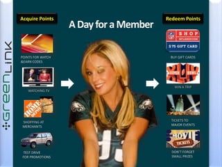 Advertising Products and ServicesRevMatchGLN promotes local and national advertisers and they only pay when a member participates in their offerWatch-And-EarnGLN posts a partners commercial or video content across our network and they only pay when someone watches (Local or National)$Sponsored Code (Keywords)Sponsor on-air codes and deliver a message.  Sponsored Code provides an advertiser affordable, measurable combined on-air and online ad solutions.KeywordsProduct ShowcaseInnovative approach to highlighting product placement. An advertisers product or service becomes a redemption item across our networkEmail AdvertisingStand-alone e-mail advertorial (ad written as an editorial) devoted to one brand or product@13