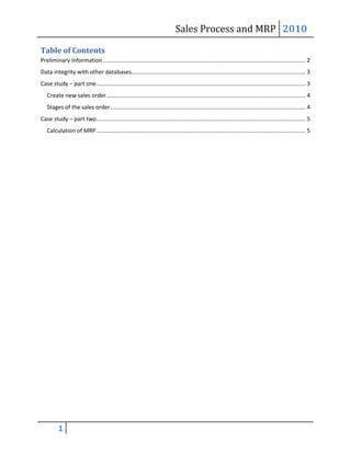 Sales Process And Mrp | DOCX