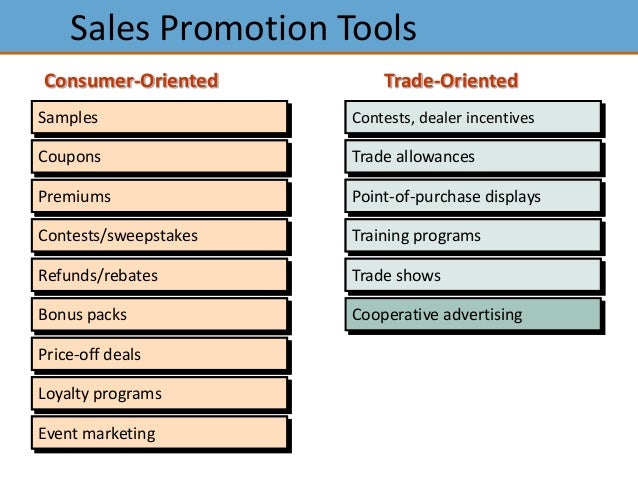 Promotion tools