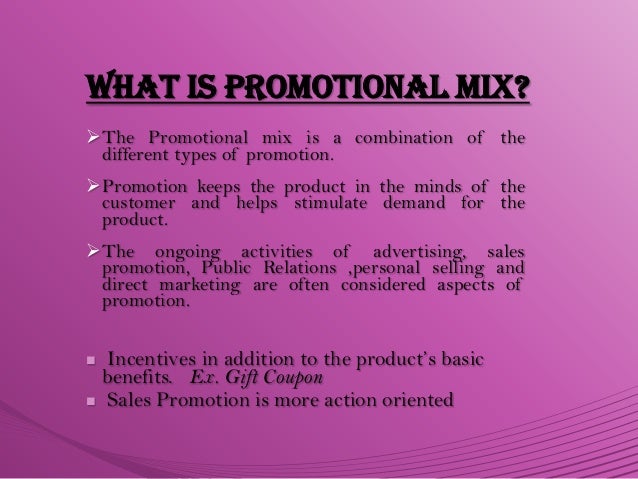 Promotion mix