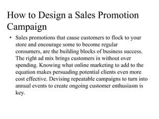 Sales promotion unit 4 | PPTX