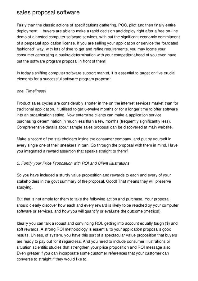 sales proposal