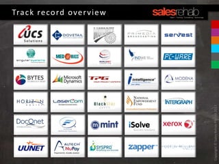 Copyright©SalesRehabPtyLtd2013
Track record overview
 