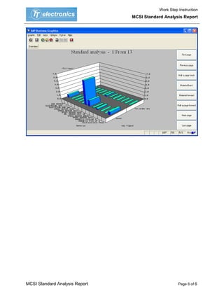 Work Step Instruction
                                MCSI Standard Analysis Report




MCSI Standard Analysis Report                         Page 6 of 6
 