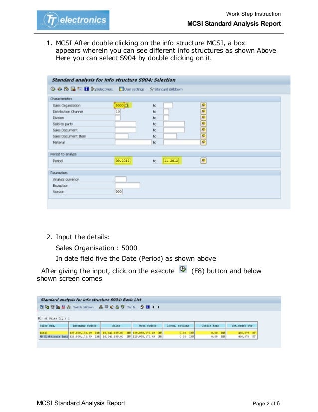 tomal 2 sle report sales report mcsi tomal 2 sle report sales report mcsi
