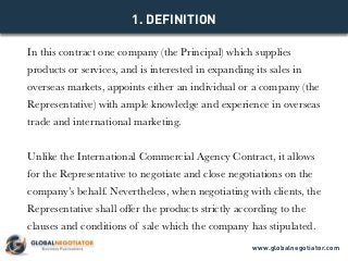 INTERNATIONAL SALES REPRESENTATIVE CONTRACT - Contract Template and Sample