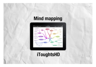 48




Mind mapping


Going analogue


 iToughtsHD
 