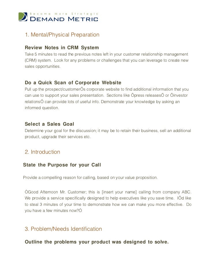sales script