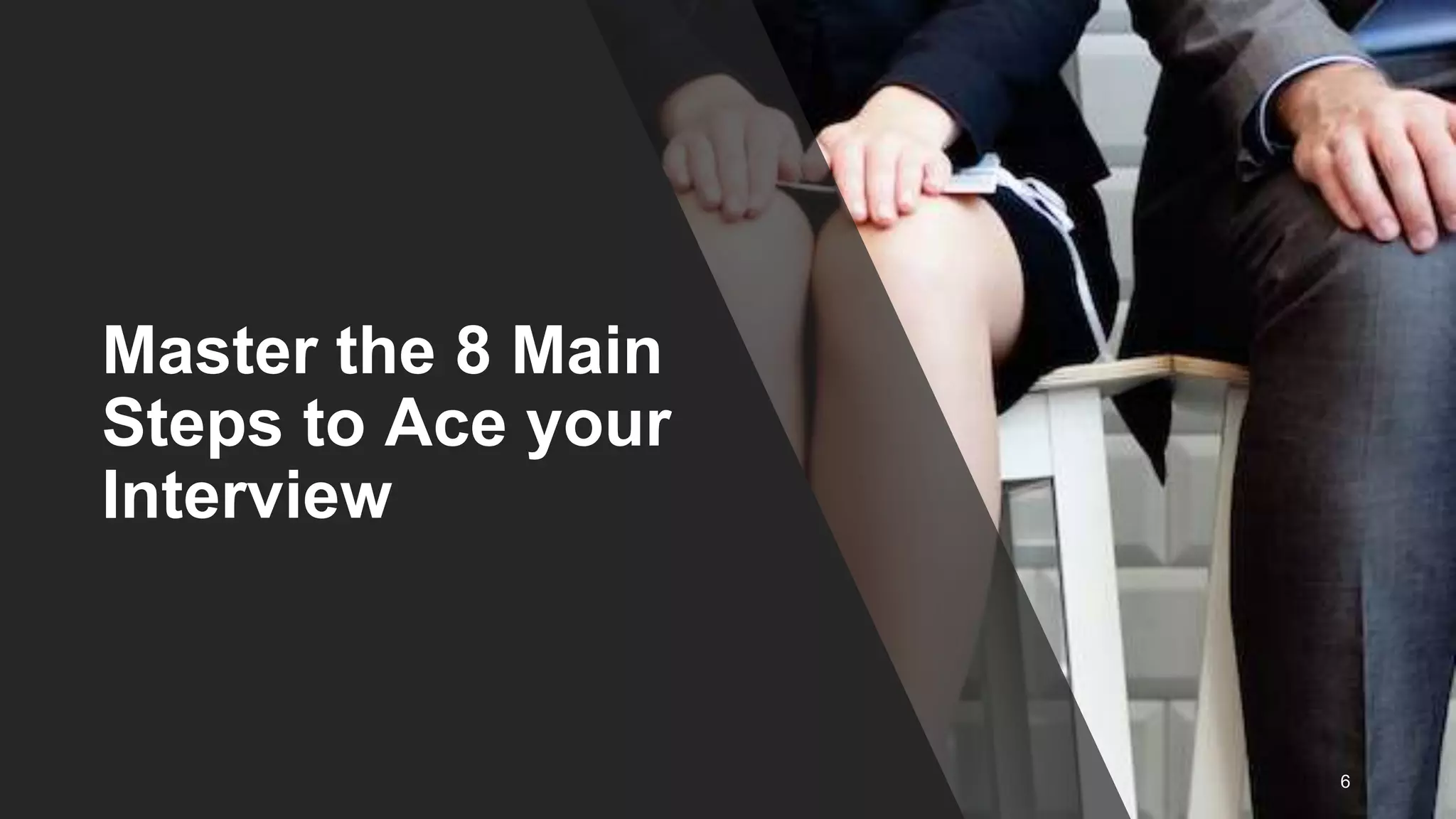 Master the 8 Main
Steps to Ace your
Interview
6
 