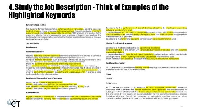 customer service bank job description