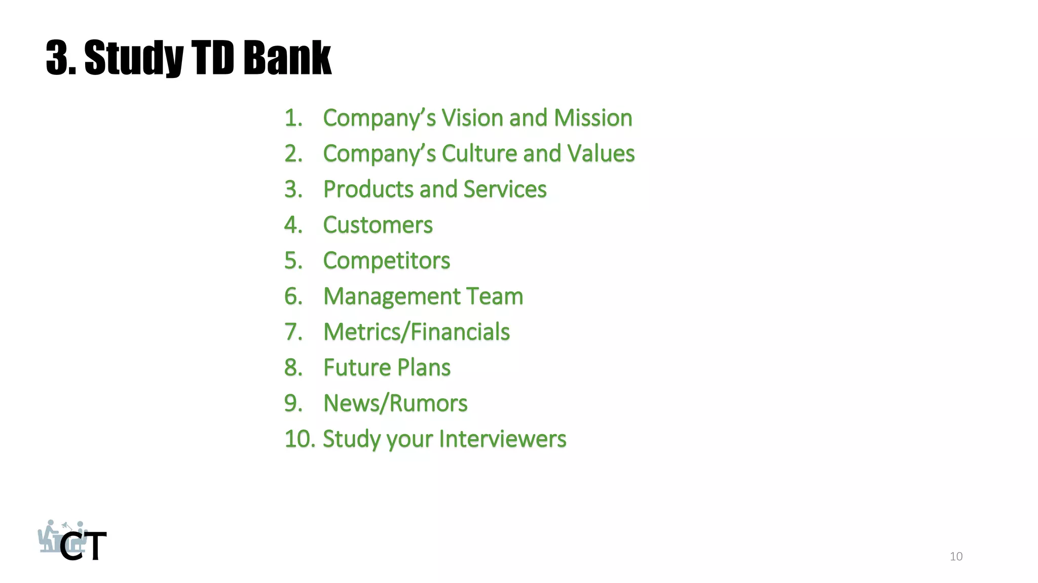 TD Bank Teller Interview